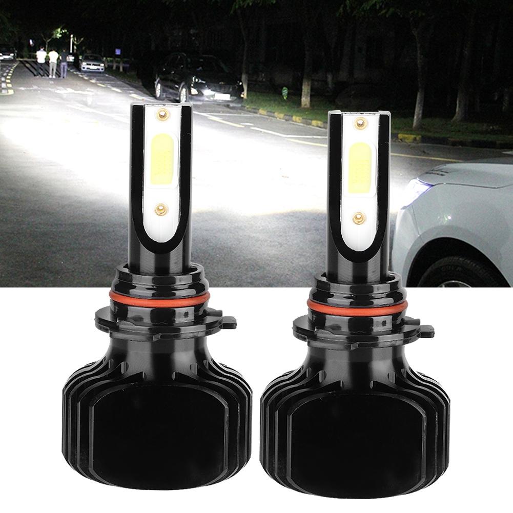 2 Stück Auto LED Scheinwerfer ohne Lüfter 9006 HB4 6000K L5 Weißes Licht