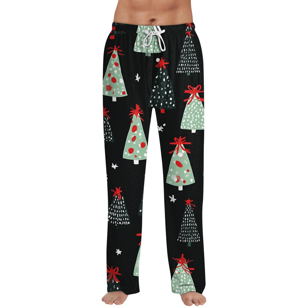 Men's Christmas Print Sleep Pants for Casual at Home