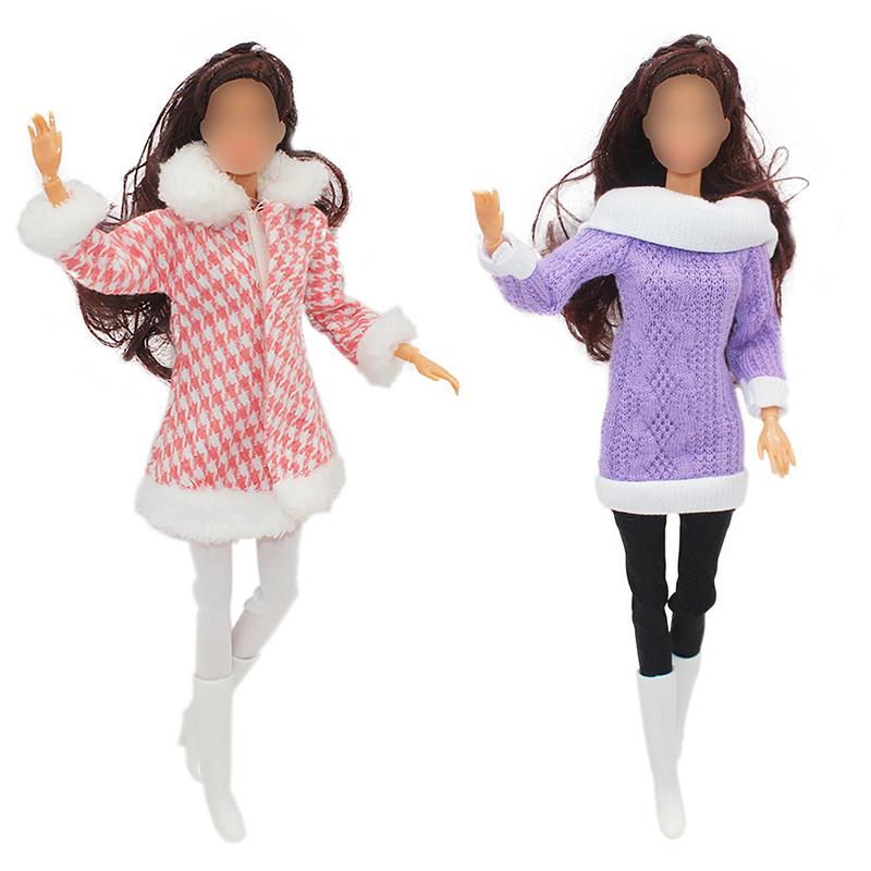 1 Set 30cm Puppenkleid Winterkleid Set Puppen ankleiden Puppengeschenk 1:6 Puppenkleid