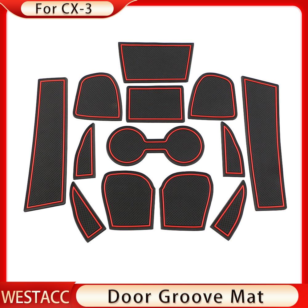

Силиконовый коврик для двери автомобиля, противоскользящий коврик для чашки с водой, коврики для ворот и слотов для Mazda CX-3 CX3 CX 3 2015 2016 2017 2018, аксессуары