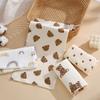Children'S Towel Four-Layer Pure Cotton Gauze Saliva Towel Baby Face Towel Newborn Crepe Printed Soft Small Square Towel