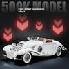 1:18 1936 Mercedes Benz 500K Classic Vintage Vehicle Alloy Metal Diecast Car Model Sound and Light Collection Hobby Gift For Boy