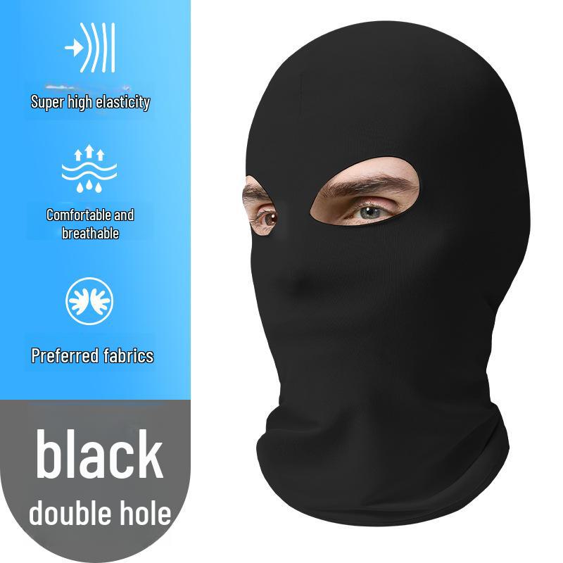 

Спортивная маска Ice Silk Sunshade Mask: Быстросохнущая, однотонная, трехдырочная балаклава для езды на велосипеде One Size