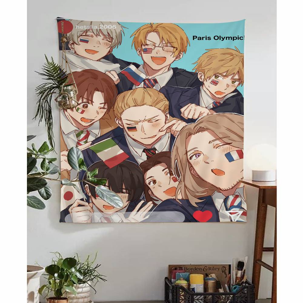 Anime Cartoon Hetalia Axis Powers Colorful Tapestry Wall Hanging Bohemian Wall Tapestries Mandala Wall Hanging Sheets
