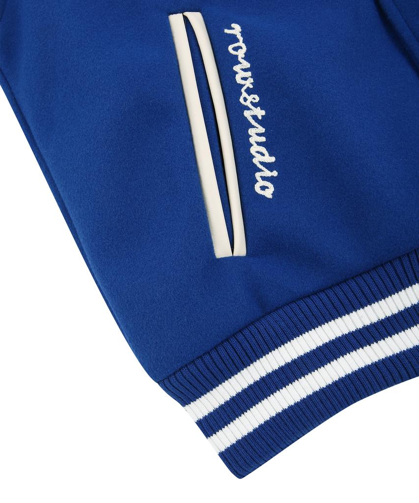 Raw Lab R Old School Heavy Varsity Jacket (Blue)