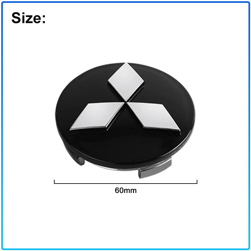 4 szt. Osłona Piasty Koła Samochodu 3D Metalowa Nakładka Środkowa Felgi Wodoodporna Do Mitsubishi Lancer Lancer ASX Outlander 2 3 Pajero Mirage exzos Pajero 4
