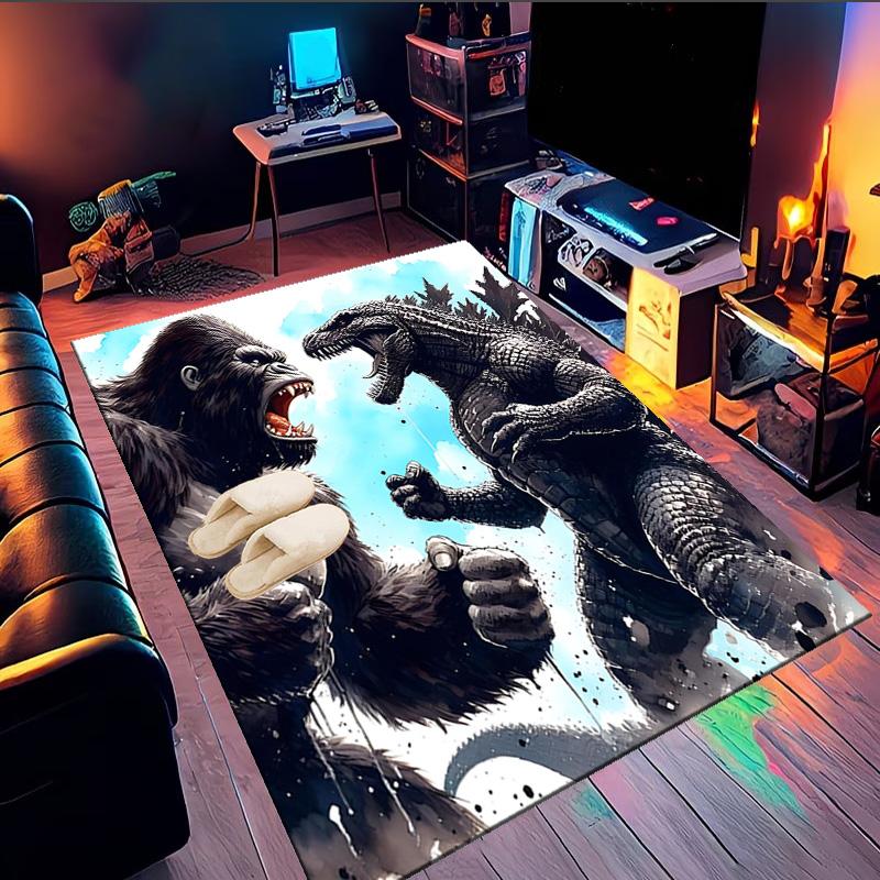 Giant Monster Rampage Area Rug Suitable for Indoor And Outdoor,Carpets for Kitchens, Homes, Offices, Living Rooms,Home Decor,Christmas Gift