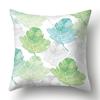 Polyester Pillowcase Green Tree Leaf Pillowcase Home Soft Furnishing Car Cushion Cover