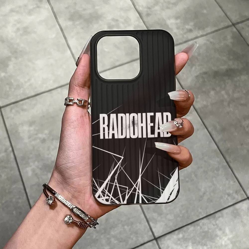 R-Radiohead Rock Band Phone Case For IPhone 17 16 15 14 13 12 11 Pro Plus Pro Max Soft Stripe Cover