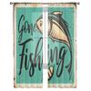 Gone Fishing Vintage Tulle Curtains For Living Room Sheer Curtain Bedroom Veil Organza Decorative Window Treatments