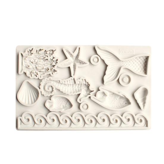 

Yousheng Fondant Mold нелипкая, легко снимаемая силиконовая форма для украшения торта в форме хвоста русалки для кухни белый