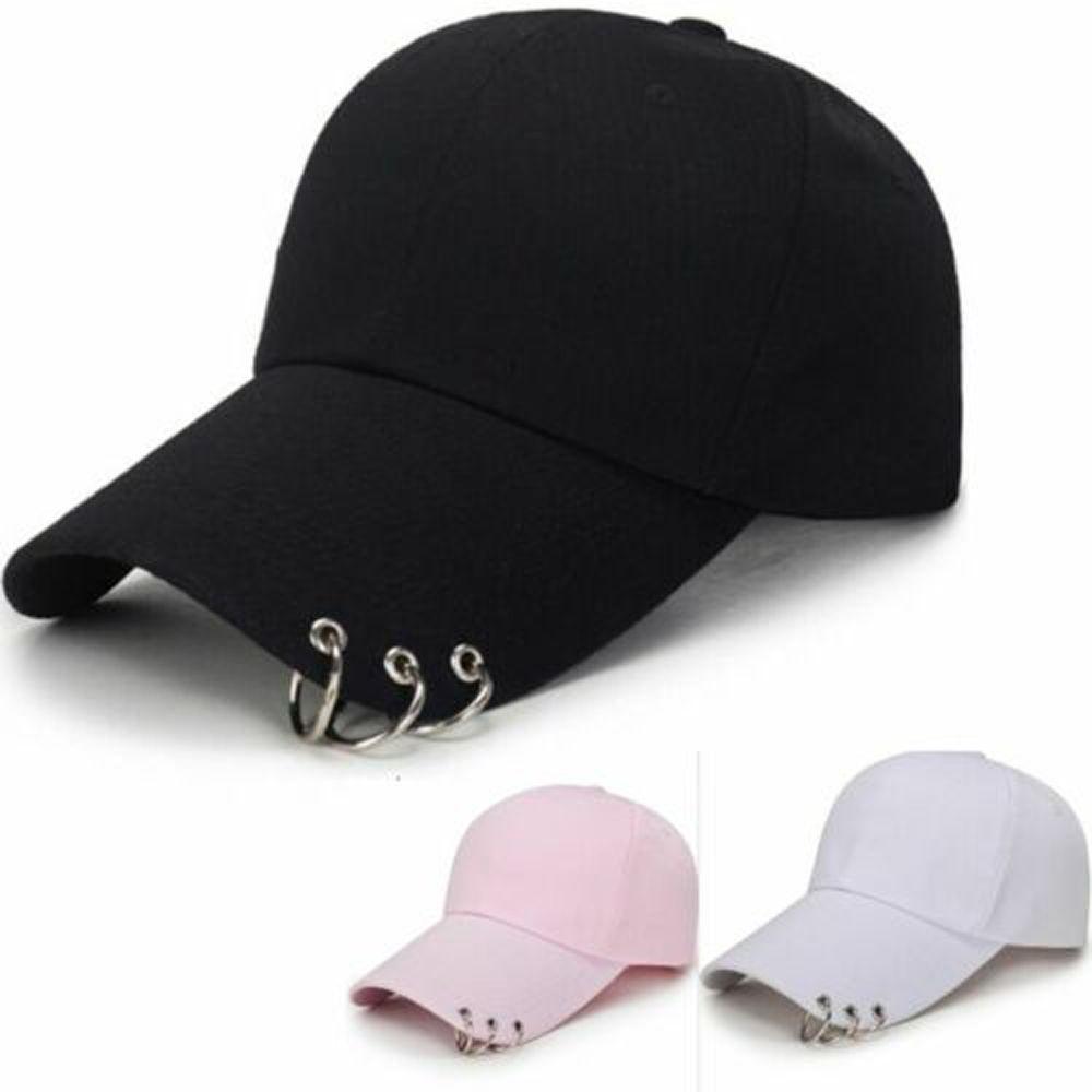 High Quality Outdoor Sports Dance Cap Hip Hop Show Cap Sun Cap Snapback Hat With Rings Baseball Hat