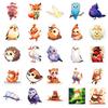 50 Cartoon Fairy Tale Bear Owl Tiger Small Animal Sticker Flat Water Cup Decorative Sticker