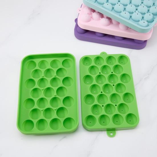 Kugel Silikon Eiswürfelform mit Deckel Leicht zu lösende runde Kugelform für Whiskey Cocktails BPA-frei Stapelbare Schokoladen-Gelee-Form