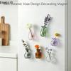 5/8Pcs Mini Ceramic Vase Fridge Magnets Nordic Style Cute Home Decoration Plant Pot Magnets for Refrigerator Kitchen Office