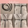 Minimalist Womens Style Thin Rope Waist Belt Metal Buckle Dress Belt Shapewear