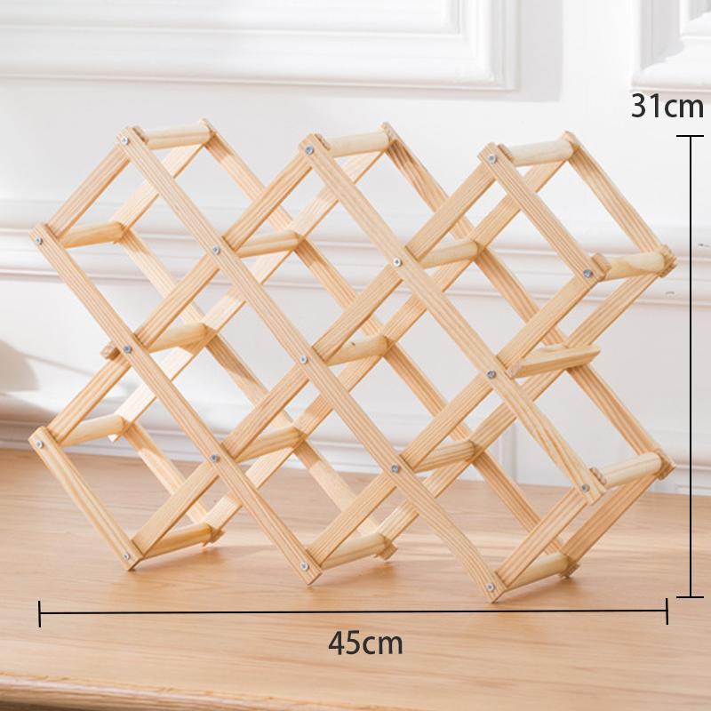 Red Wine Rack Wooden Display Rack Living Room Wine Cabinet Display Wine Retro Creative Wine Rack Storage Rack Wine Rack