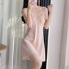 Summer Ice Silk Sexy Nightgown Set - Women’s Thin Suspender Dress with Beautiful Back Design