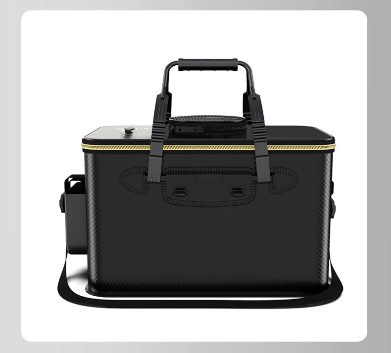 Portable EVA Folding Fishing Bucket - Live Fish Container and Gear Supplies