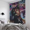 1PC Juice Wrld Tapestry Printed Large Wall Tapestry Art Science Fiction Room Home Decor Decor Blanket