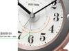 RHYTHM Analog Alarm Clock with Electronic Continuous Second and Pink X 12 X 8RE679SR13 Alarm, Hand, Light, Gold, 12.4 7.5 Cm,