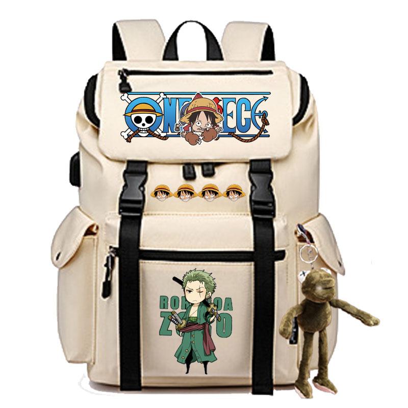 2024 Cross-border New Popular ONE PIECE Cartoon Pattern Backpack College Student Large-capacity Laptop