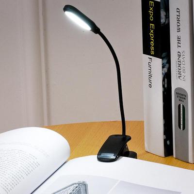 USB Rechargeable Mini LED Clip-On Reading Lamp with Eye Protection and Dimmable Light