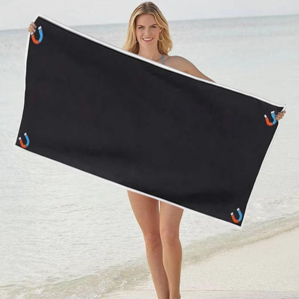 Quick Drying Magnet Beach Towel Microfiber Outdoor Magnet Towels Portable Magnetic Bath Towel  Yoga