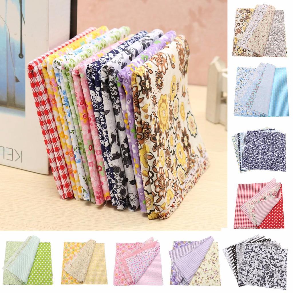 Buy 7pcs 25x25cm DIY Assorted Pattern Floral Printed Patchwork Cotton ...