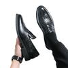 Foreign Trade Korean Version of Business Leisure Foot Cover Men's European and American Large Size Brock Loafers Fashion Open Smile Lazy Leather Shoes