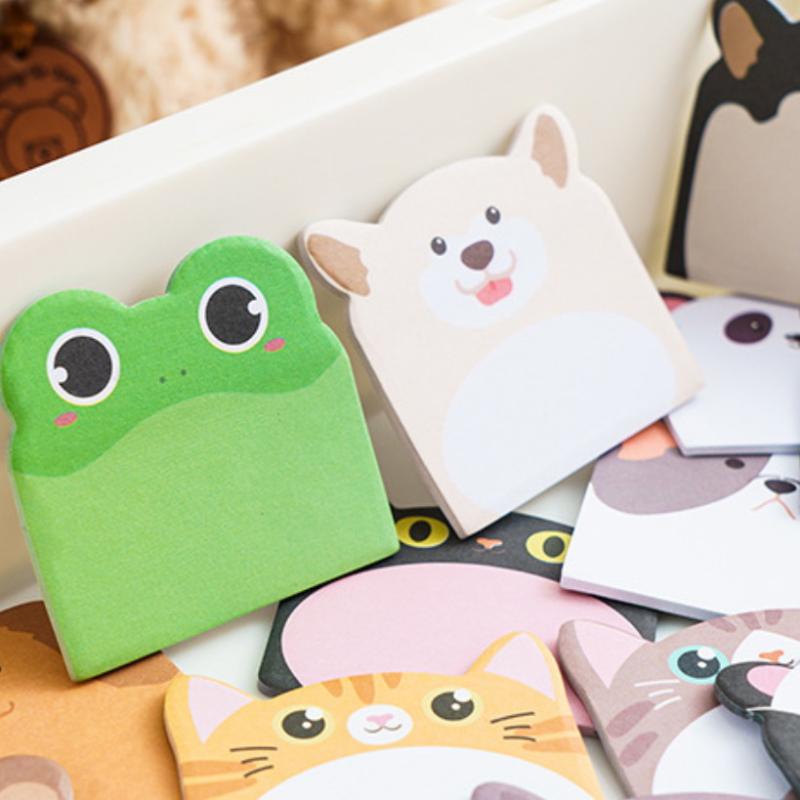 240/960 Sheets Large Capacity Adhesive Animal Shaped Memo Pads Cartoon Cute And Interesting Animal Shaped Sticky Notes