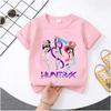 Kpop Demon Hunters Children's T Shirt Short Sleeve Saja Boys Kdis T-shirt Cute Kpop Demon Hunters Harajuku Tshirt for Boys Girls