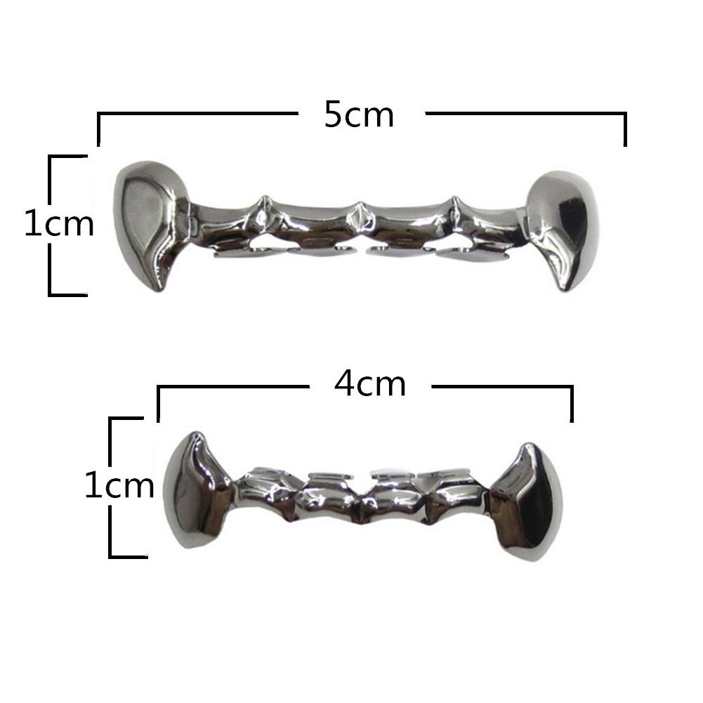 Women Men's Personality Fashion Teeth Grillz Hip-hop Fangs Gold False Teeth