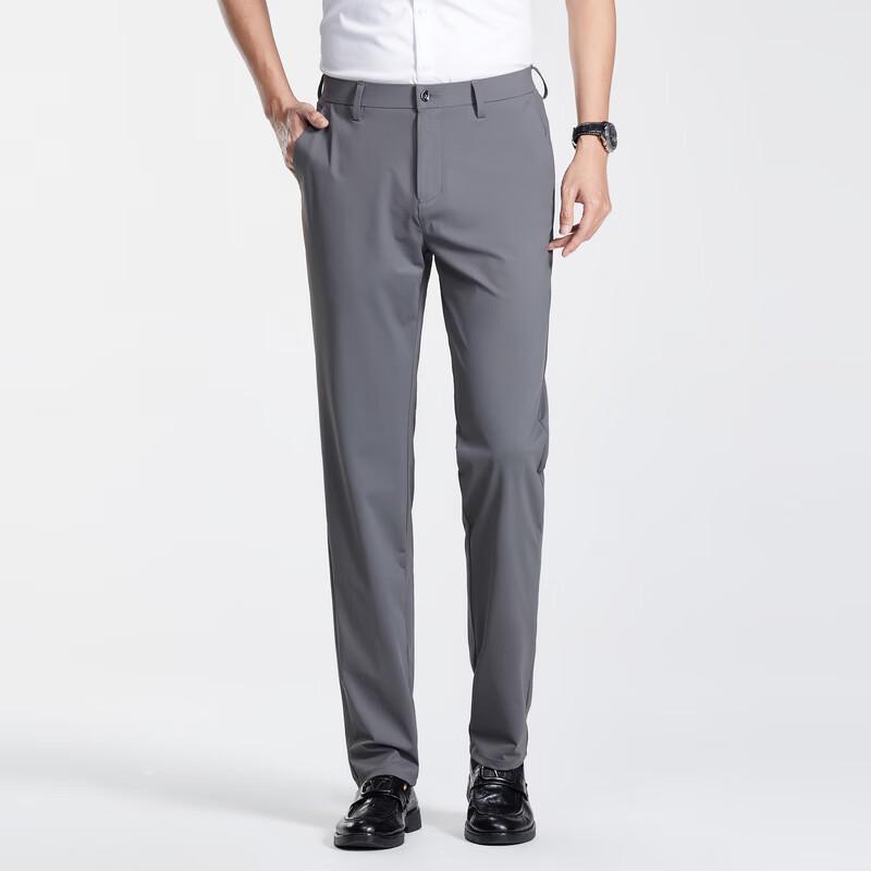 Men's Business Casual Straight-Leg Suit Pants