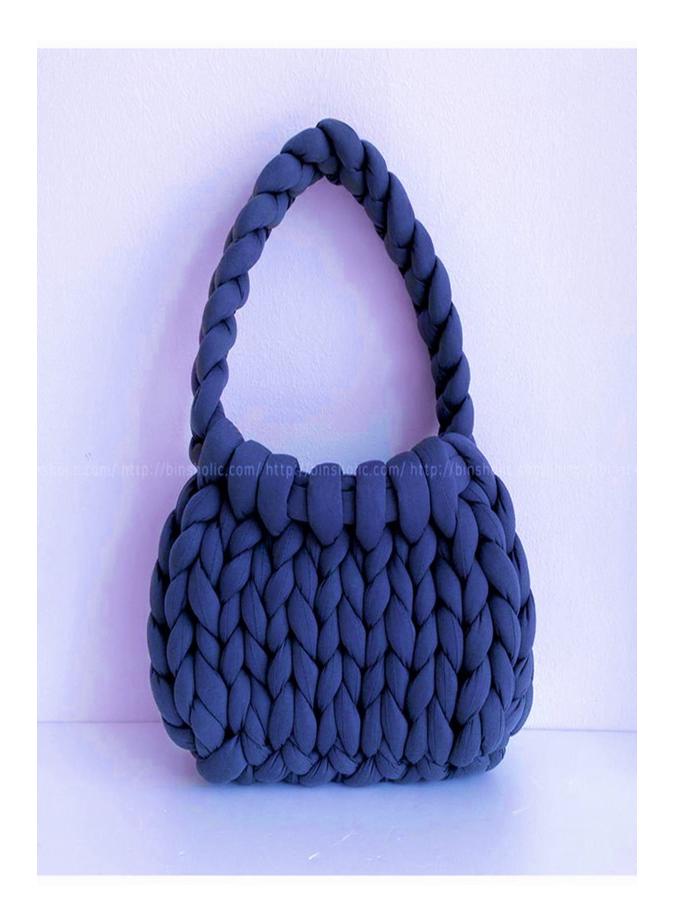 Icelandic Wool DIY Chunky Knit Korean-Style Tote Bag