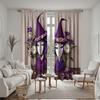 2pcs set HD Halloween Flowers Magic Witch Wizard Hat Curtain Purple tie digital printed curtain Home Decor style Decorate liv