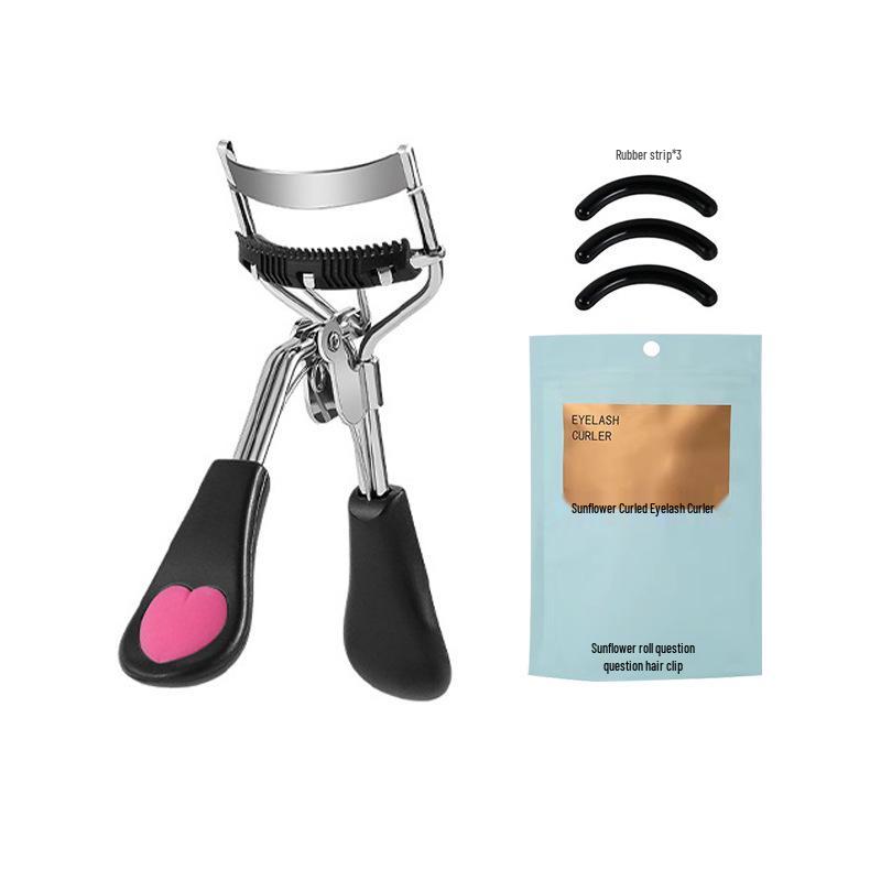 Wide-Angle Natural Curl Eyelash Curler - Long-Lasting, Portable Clip for Beginners