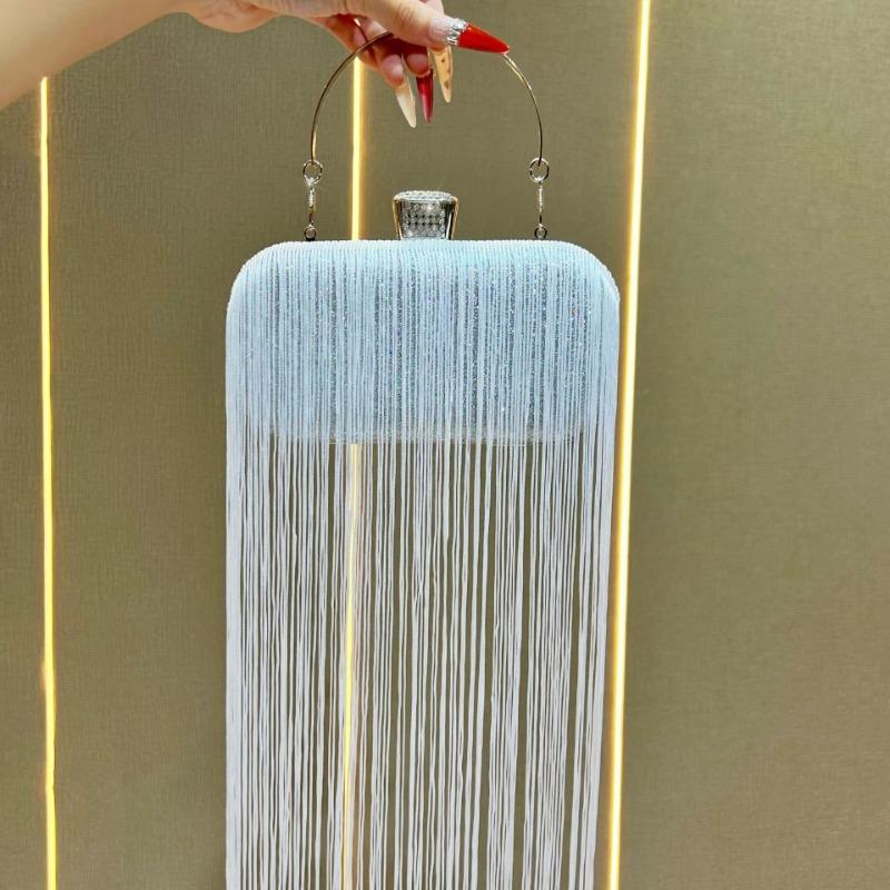 Вечерняя сумка, Банкетная сумка с кисточками, Сумка через плечо, Сумка для вечернего платья светской львицы, Сумка-кроссбоди