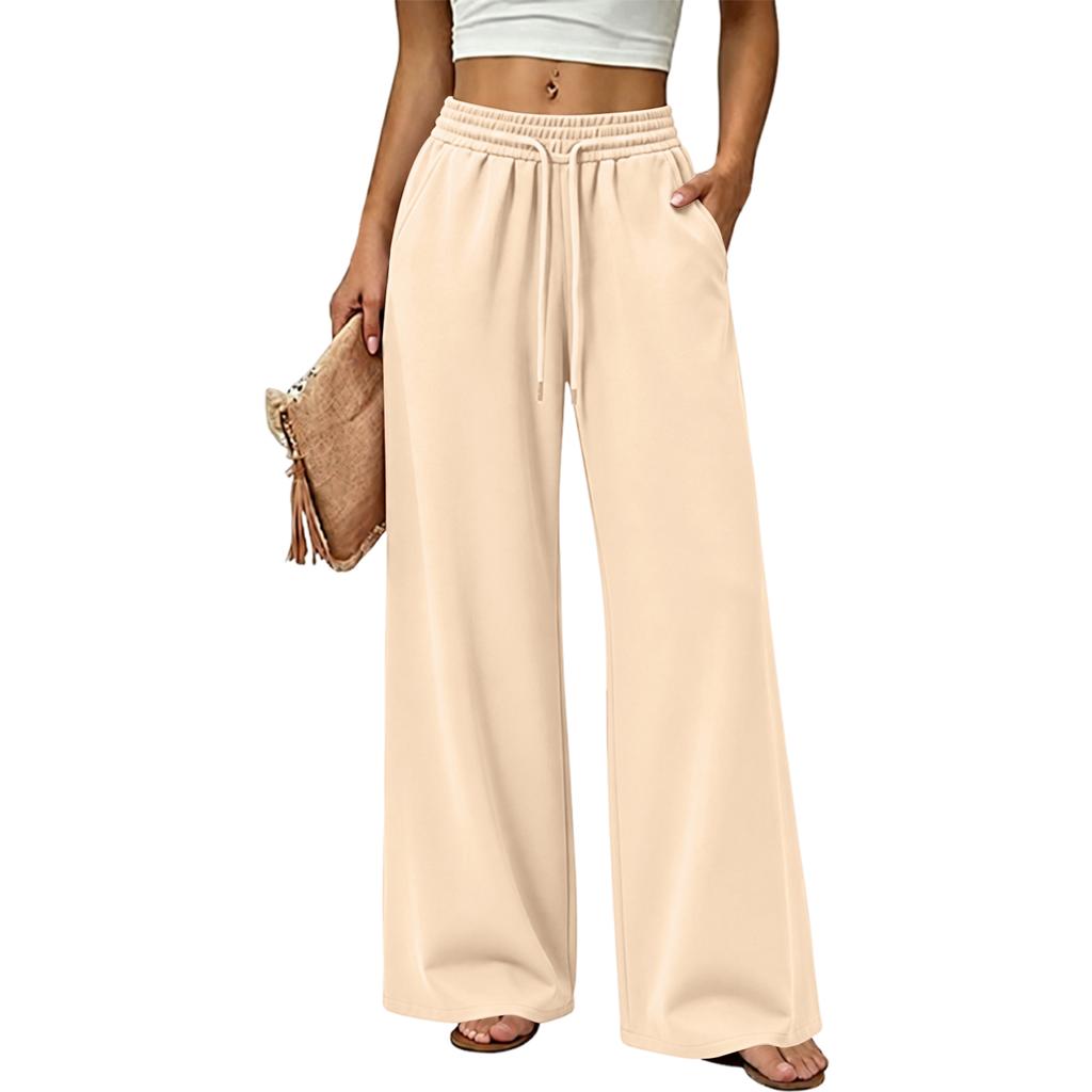 Women's Color Wide Leg Sweatpants Casual Loose Fit for Everyday Wear