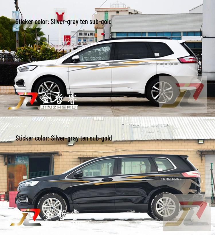 Ford Edge Custom Body Decals: Stylish Waistline Stripes & Color Stickers for Older Models
