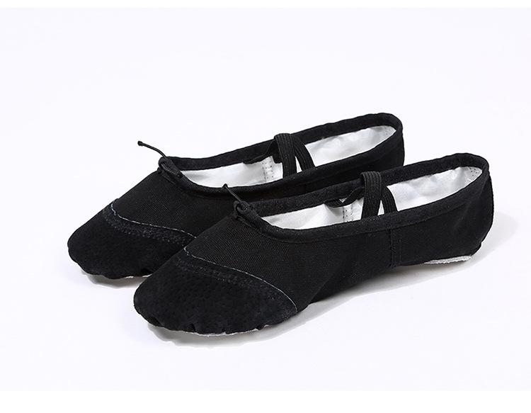 Adult Kid Child Ballet Canvas Dance Shoes Soft Pointe Gymnastics Dance Slippers With Drawstring