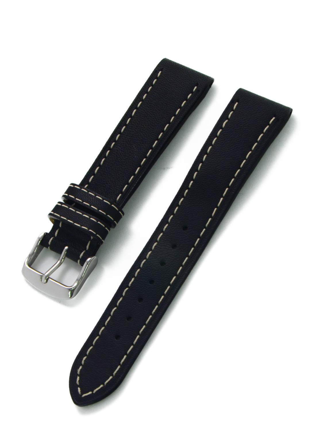

CASSIS Calfskin Watch Strap, Fully Waterproof, NURNBERG, 20mm, Black, with Replacement Tool, U1105087019020