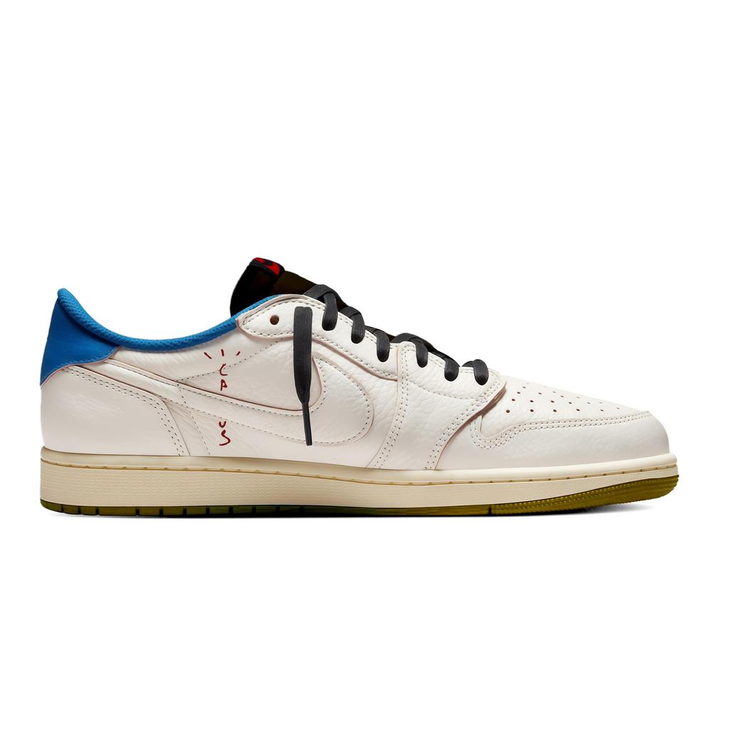 Travis Scott X Jordan Air Jordan 1 Scarpe da Basket Vintage Donna Low top Blu DZ4137-700(Team1897-)