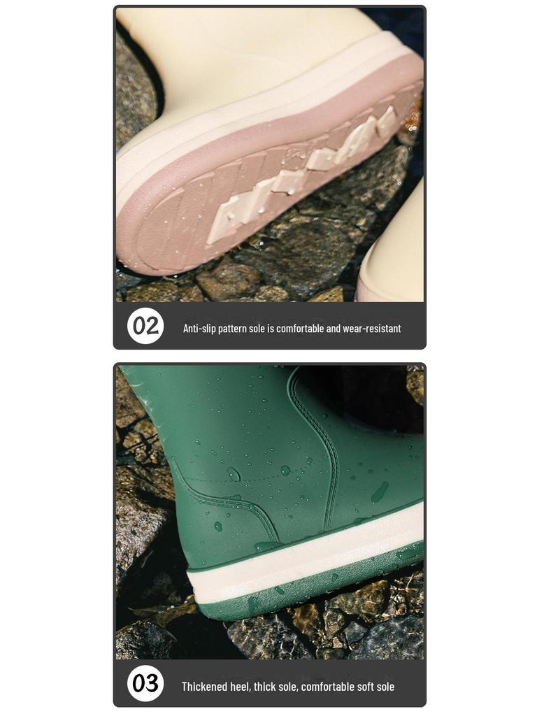 Černé Vodotěsné Letní Holínky s Dlouhou Holení - Odolné Boty do Vody pro Venkovní Nošení