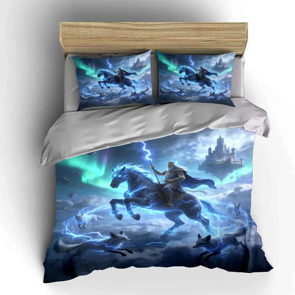 "Fantasy Lightning Warrior Decor Set" Soft Comfortable Duvet Cover Bedding Set Included 1*Duvet Cover & 2*Pillowcases, gift