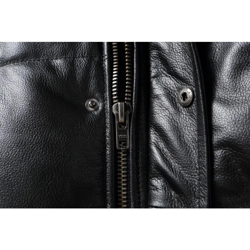 Chinese Size Raglan Sleeve Thick Men Leather Jacket Hood Warm Duch Down Coat Winter Jackets Genuine Cow Leather Coats Mens Clothing