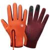 Unisex wasserdichte Handschuhe mit Fleecefutter: Touchscreen, Kältefest, mit Reißverschluss für Outdoor-Radfahren & Motorradfahren