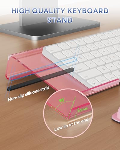 Desk Keyboard Holder with Wrist Rest Comfortable Typing Heightened Base Black