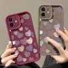 Cartoon Love Heart Print Soft TPU Case For iPhone 16 15 Pro Max Plus 14 13 12 11 Pro Max Shockproof Phone Cover Case Funda