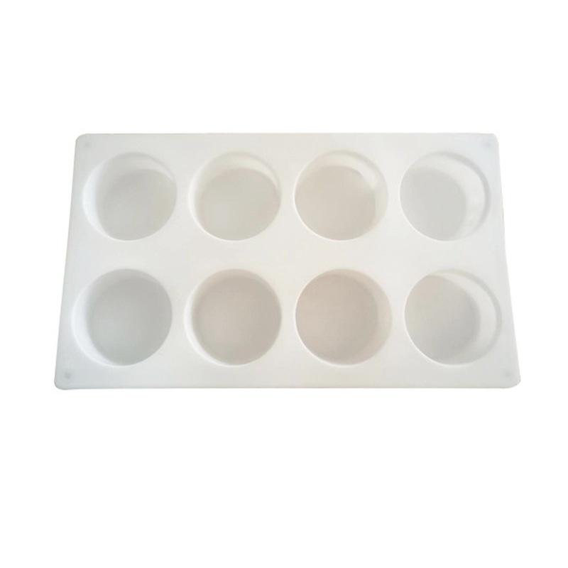 8-Cavity Cylindrical Silicone Mold - French Mousse Cake Chocolate Ice Cream DIY Baking Tool